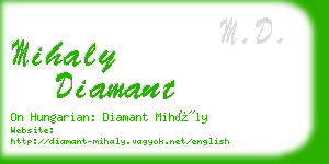 mihaly diamant business card